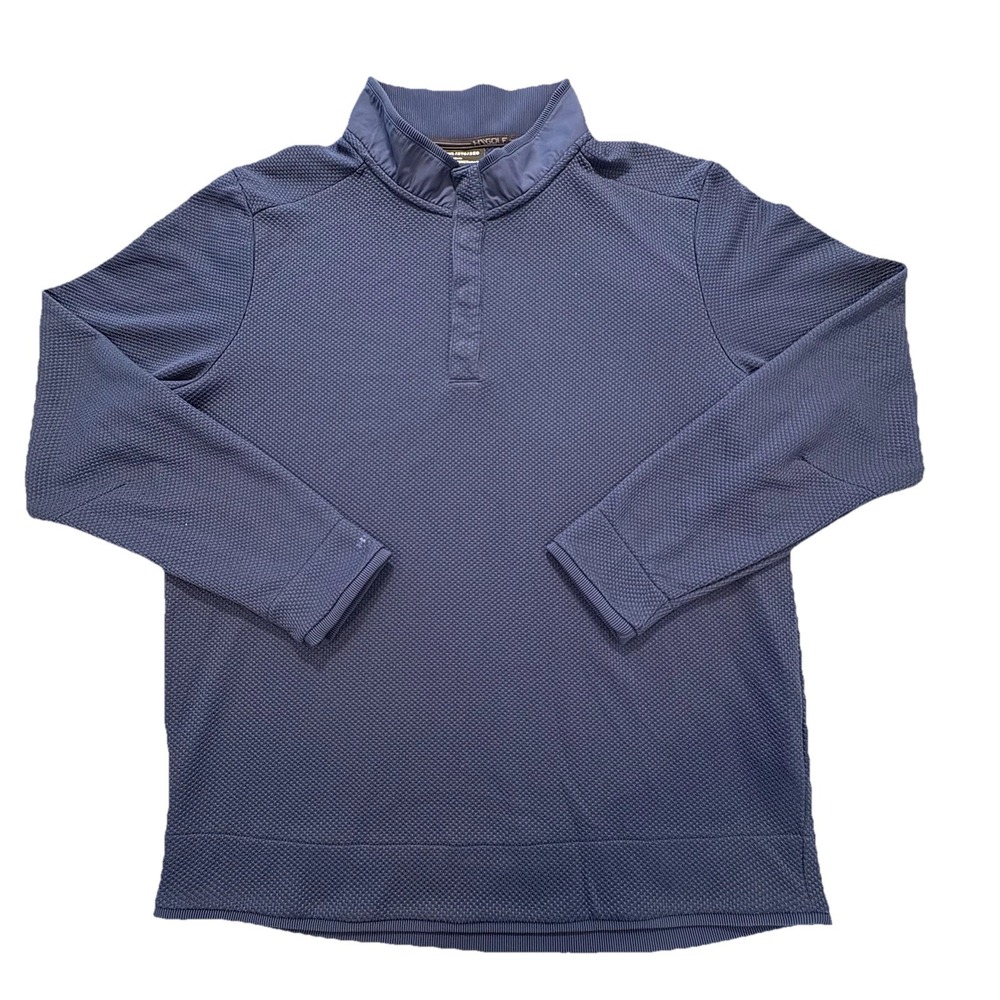 Under Armour Mens Golf ColdGear Storm Pullover 2XL Blue Long Sleeve Quarter Snap